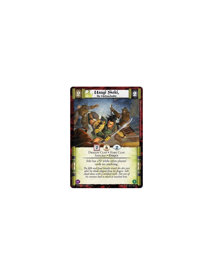 Usagi Seki, the Untouchable  - Dragon Clan • Hare Clan • Samurai • UniqueSeki has +5F while other players' cards are resolving.