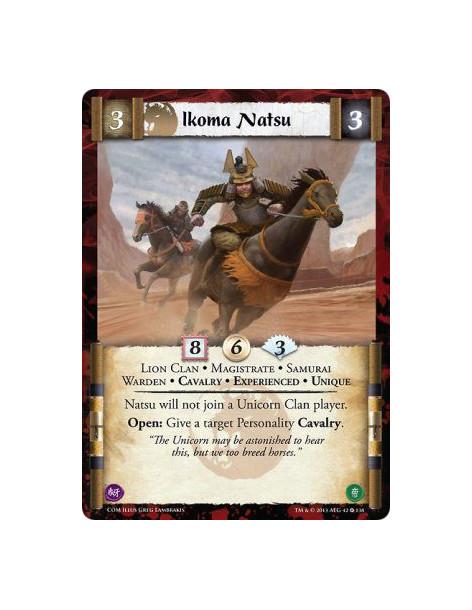 Ikoma Natsu Exp FOIL  - Lion Clan • Magistrate • Samurai • Warden • Cavalry • Experienced • UniqueNatsu will not join a Unicorn 