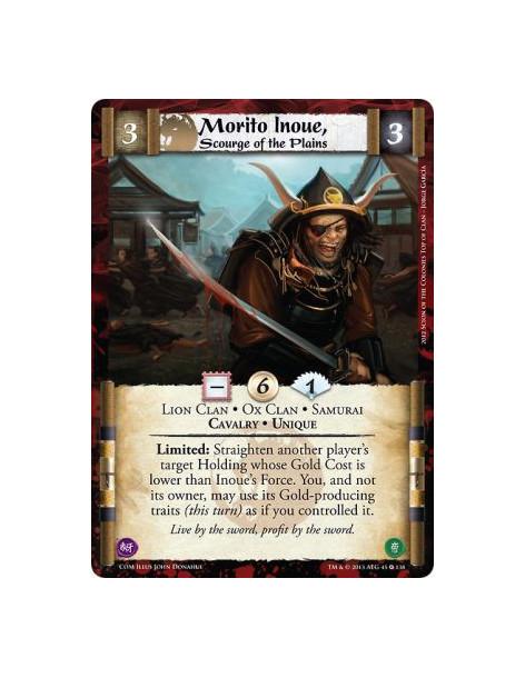 Morito Inoue, Scourge of the Plains FOIL  - Cavalry • Lion Clan • Ox Clan • Samurai • UniqueLimited: Straighten another player's