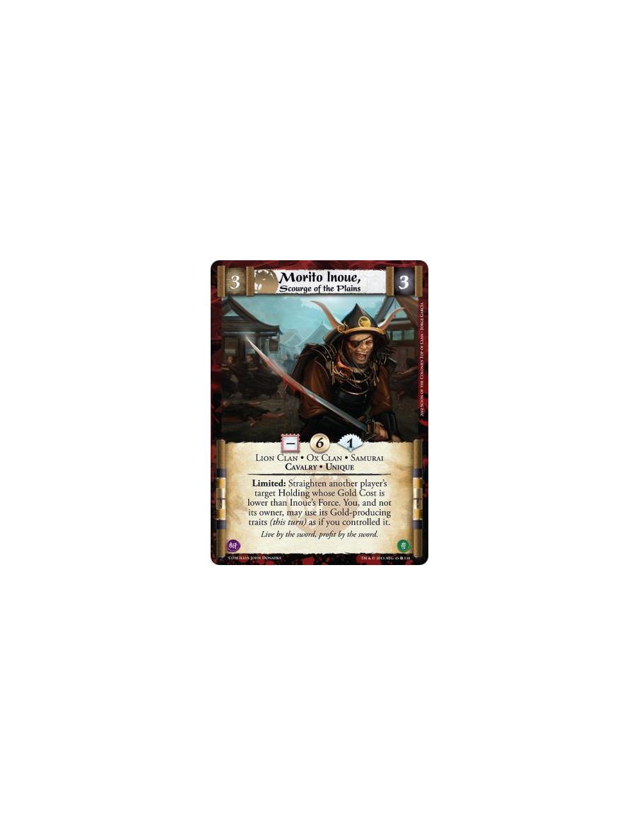 Morito Inoue, Scourge of the Plains FOIL  - Cavalry • Lion Clan • Ox Clan • Samurai • UniqueLimited: Straighten another player's