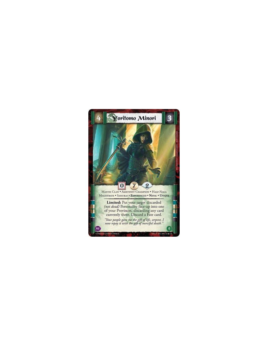Yoritomo Minori Exp FOIL  - Amethyst Champion • Experienced • Half-Naga • Magistrate • Mantis Clan • Naval • Samurai • UniqueLim
