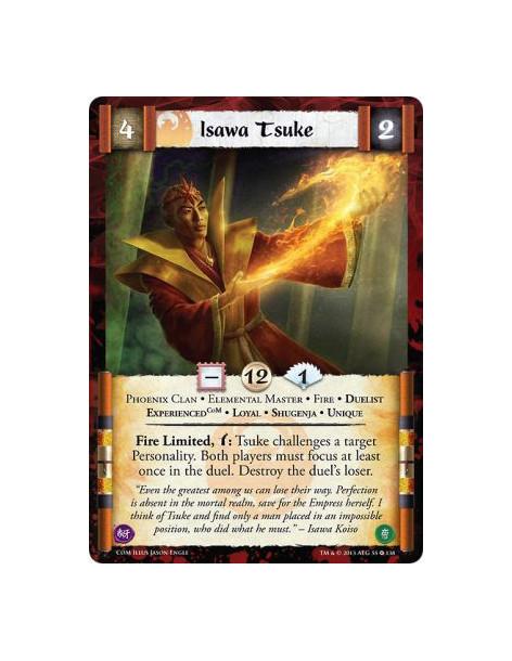 Isawa Tsuke Exp com FOIL  - Duelist • Elemental Master • ExperiencedCoM • Fire • Loyal • Phoenix Clan • Shugenja • UniqueFire Li