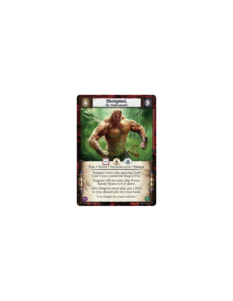 Sengmai, the Unbreakable FOIL  - Fire • Monk • Shadowlands • UniqueSengmai enters play ignoring Gold Cost if you control the Rin