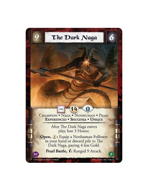 The Dark Naga Exp FOIL  - Champion • Experienced • Naga • Nonhuman • Pearl • Shugenja • UniqueAfter The Dark Naga enters play, l