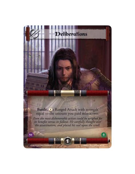 Deliberations FULL BLEED  - Battle, : Ranged Attack with strength equal to the amount you paid minus two.