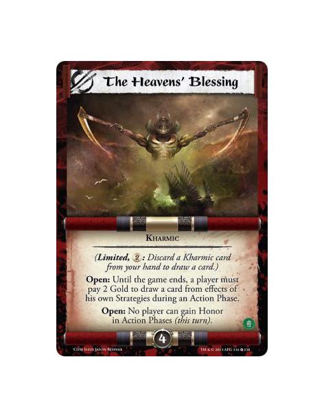 The Heavens' Blessing  - Kharmic(Limited, : Discard a Kharmic card from your hand to draw a card.)Open: Until the game ends, a p