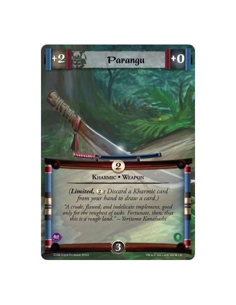 Parangu FULL BLEED  - Weapon • Kharmic  (Limited, : Discard a Kharmic card from your hand to draw a card.)