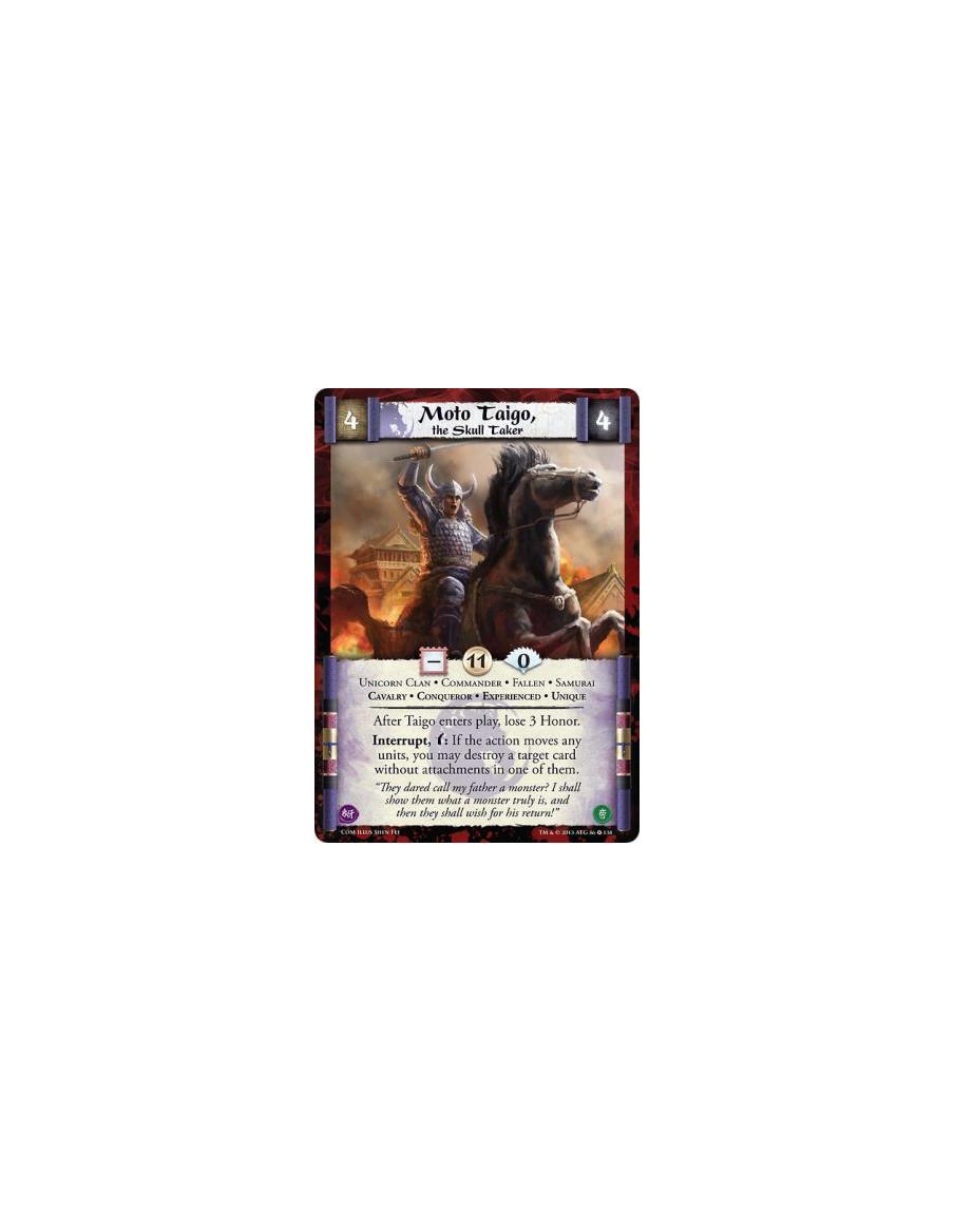 Moto Taigo, the Skull Taker Exp  - Unicorn Clan • Commander • Fallen • Samurai • Cavalry • Conqueror • Experienced • Unique  Aft