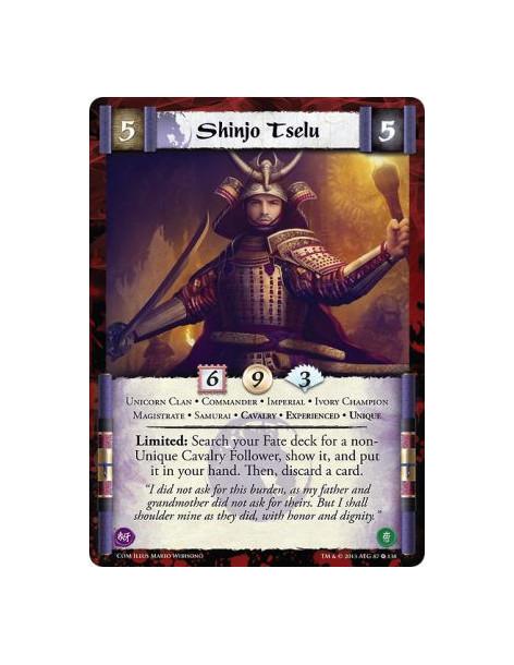 Shinjo Tselu Exp FOIL  - Unicorn Clan • Commander • Imperial • Ivory Champion • Magistrate • Samurai • Cavalry • Experienced • U