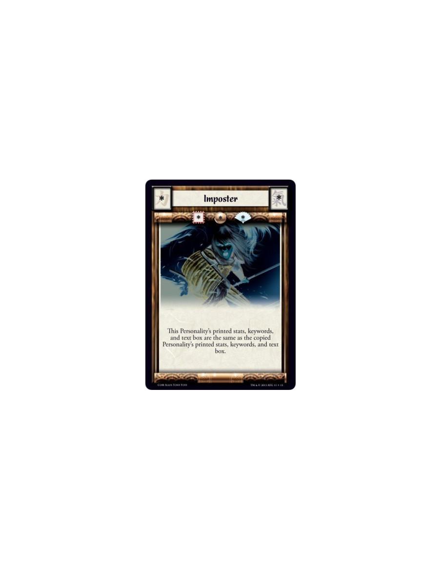 Imposter  - This Personality's printed stats, keywords, and text box are the same as the copied Personality's printed stats, key