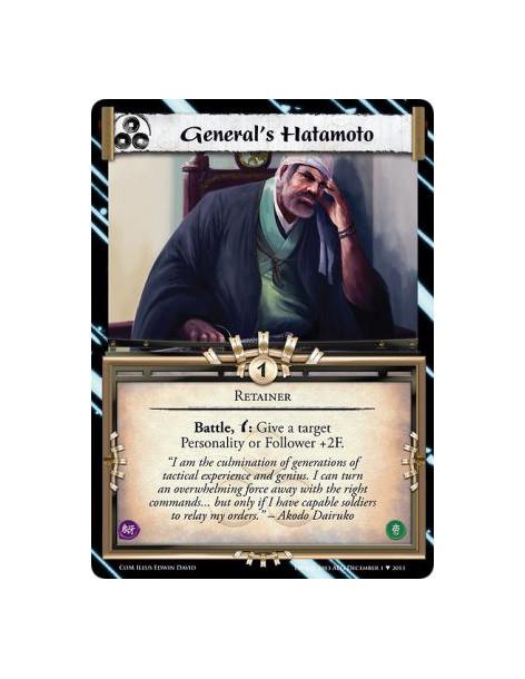 General's Hatamoto  - RetainerBattle, w: Give a target Personality or Follower +2F.