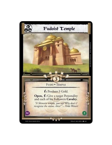 Fudoist Temple  - Fudo · Templew: Produce 3 Gold.Open, w: Give a target Personality and each of his Followers Cavalry.