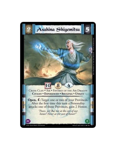 Asahina Shigemitsu Exp  - Crane Clan • Air • Favored of the Air Dragon • Cavalry • Experienced • Shugenja • UniqueOpen, w: Targe
