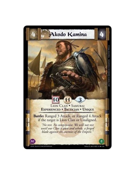 Akodo Kamina Exp  - Experienced • Lion Clan • Samurai • Tactician • UniqueBattle: Ranged 3 Attack, or Ranged 4 Attack if the tar