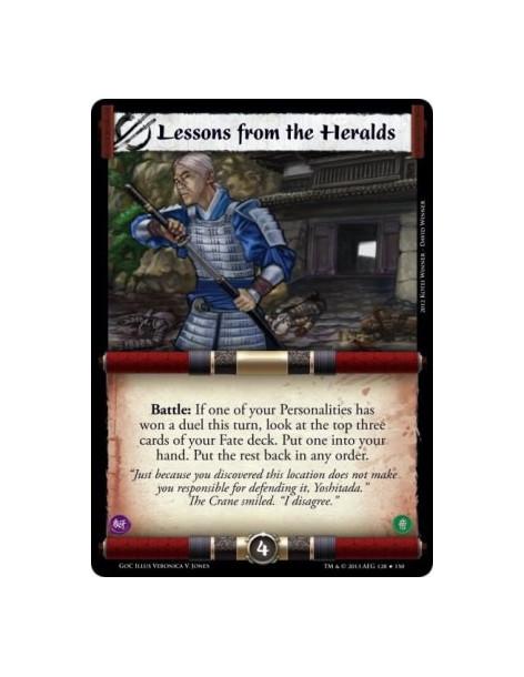 Lessons from the Heralds  - Battle: If one of your Personalities has won a duel this turn, look at the top three cards of your F