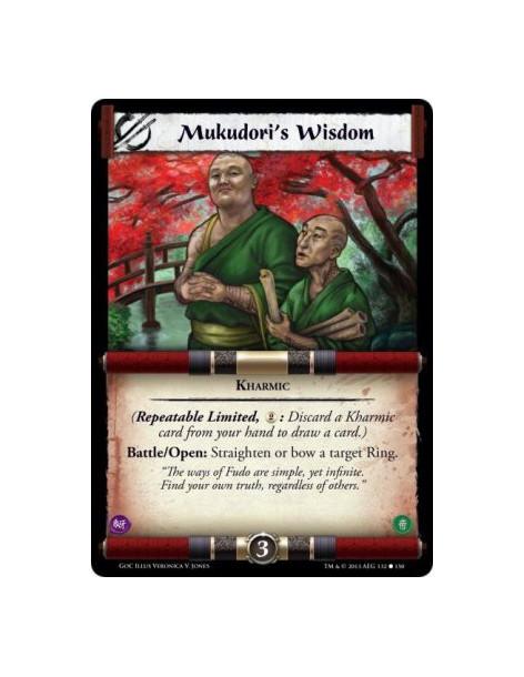 Mukudori's Wisdom  - Kharmic(Repeatable Limited, 2: Discard a Kharmic card from your hand to draw a card.)Battle/Open: Straighte