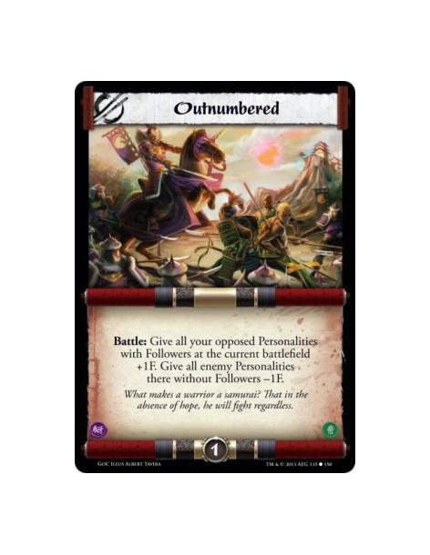 Outnumbered  - Battle: Give all your opposed Personalities with Followers at the current battlefield +1F. Give all enemy Persona