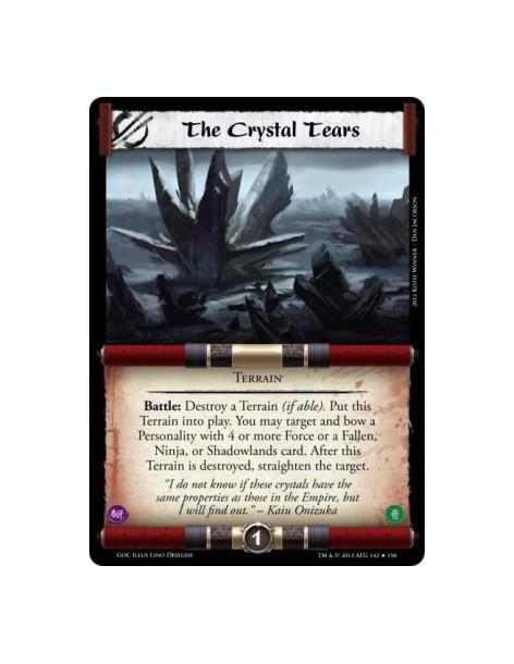 The Crystal Tears  - TerrainBattle: Destroy a Terrain (if able). Put this Terrain into play. You may target and bow a Personalit