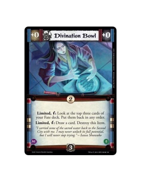 Divination Bowl  - Limited, w: Look at the top three cards of your Fate deck. Put them back in any order.Limited, w: Draw a card