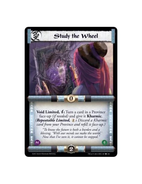 Study the Wheel  - Void Limited, w: Turn a card in a Province face-up (if needed) and give it Kharmic. (Repeatable Limited, 2: D