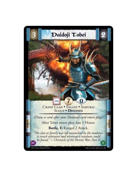 Daidoji Tobei FOIL  - Crane Clan • Destined • Fallen • Samurai • ScoutDraw a card after your Destined card enters play.)After To