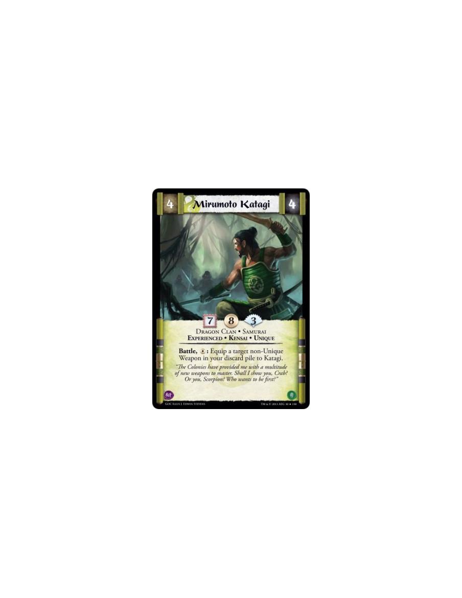 Mirumoto Katagi Exp FOIL  - Dragon Clan • Samurai • Experienced • Kensai • UniqueBattle, pay * Gold: Equip a target non-Unique W