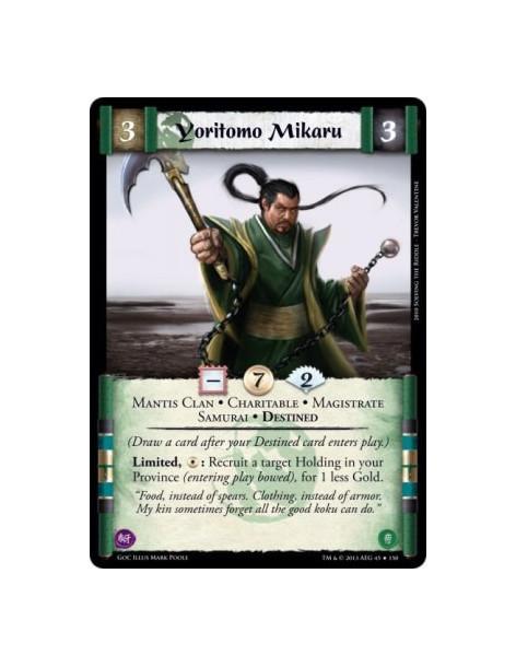 Yoritomo Mikaru FOIL  - Charitable • Destined • Magistrate Samurai • Mantis Clan(Draw a card after your Destined card enters pla