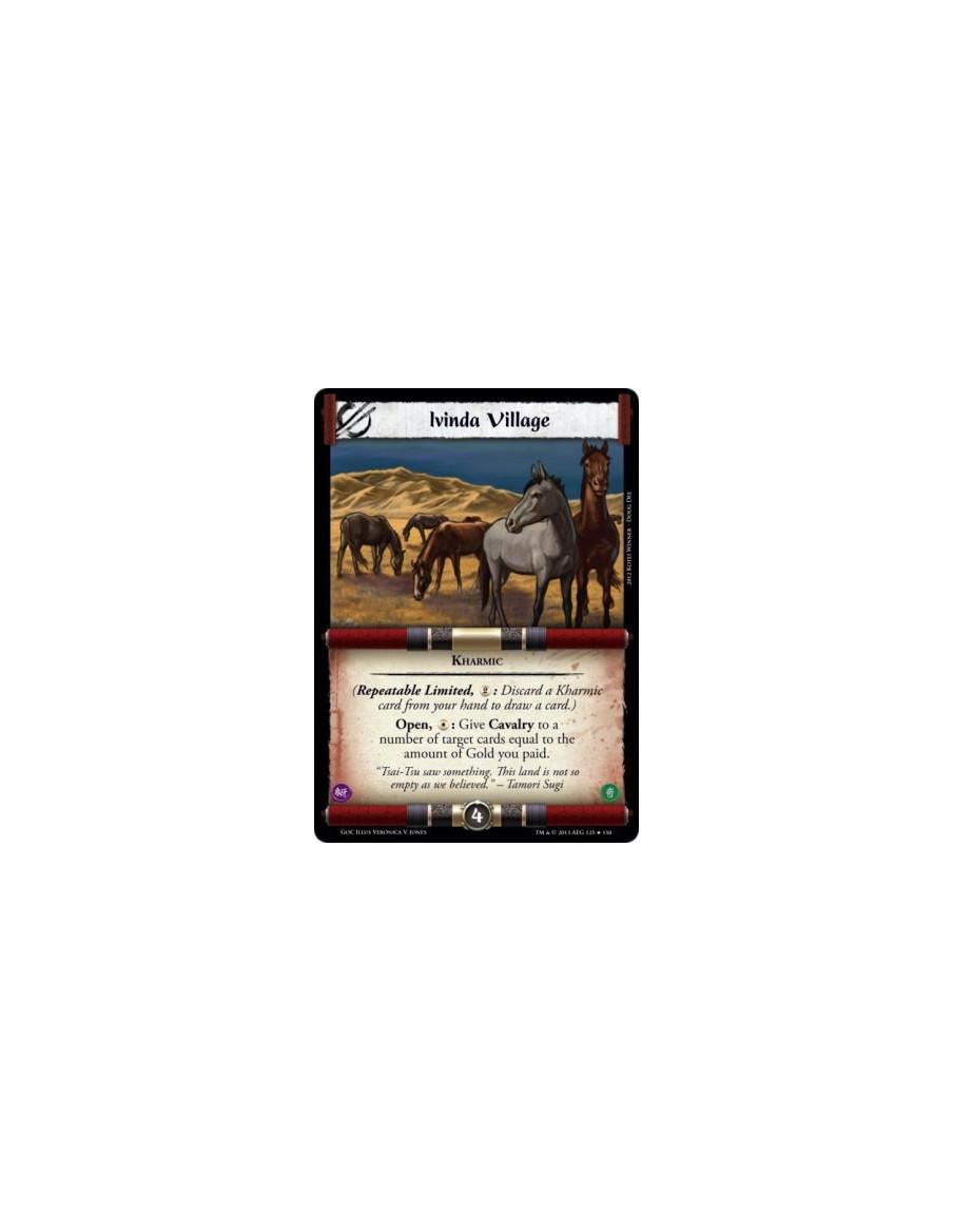 Ivinda Village FOIL  - Kharmic(Repeatable Limited, 2: Discard a Kharmic card from your hand to draw a card.)Open, *: Give Cavalr