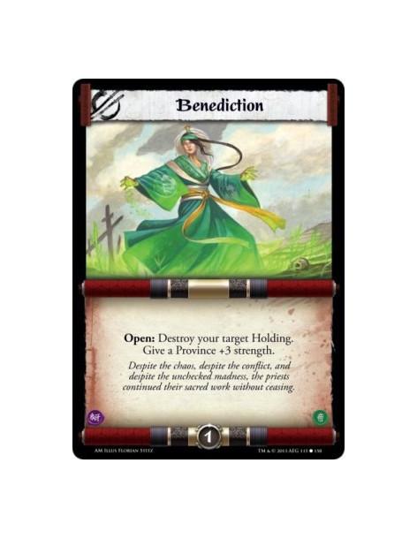 Benediction  - Open: Destroy your target Holding. Give a Province +3 strength.