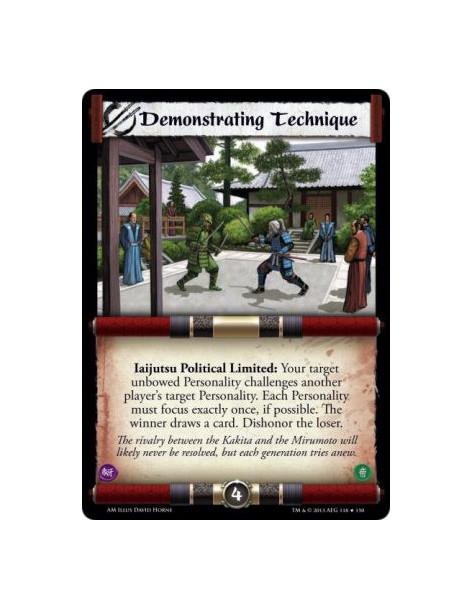 Demonstrating Technique  - Iaijutsu • Political  Iaijutsu Political Limited: Your target unbowed Personality challenges another 