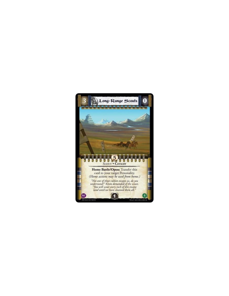Long-Range Scouts  - Scout • Cavalry                Home Battle/Open: Transfer this card to your target Personality. (Home actio
