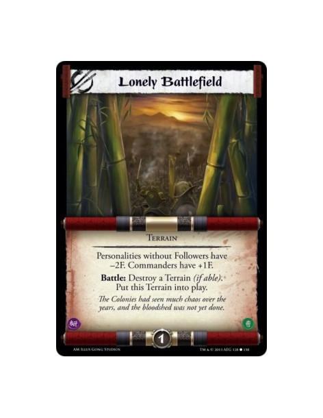 Lonely Battlefield  - Terrain  Personalities without Followers have -2F. Commanders have +1F.Battle: Destroy a Terrain (if able)