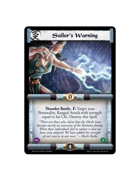 Sailor's Warning FOIL  - Thunder                    Thunder Battle, w: Target your Personality. Ranged Attack with strength equa