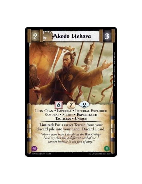 Akodo Uehara Exp FOIL  - Experienced • Imperial • Imperial Explorer • Lion Clan • Samurai • Scout • Tactician • Unique  Limited: