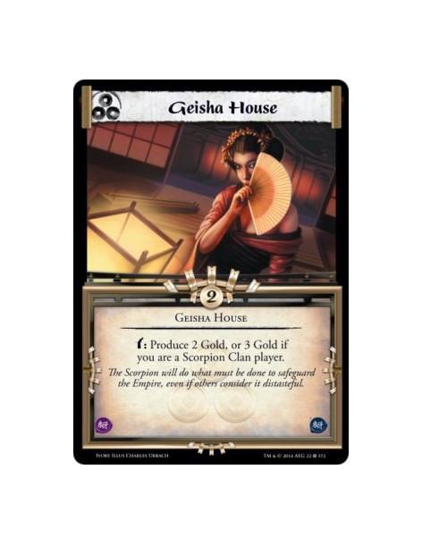 Geisha House  - Geisha Housew: Produce 2 Gold, or 3 Gold if you are a Scorpion Clan player.
