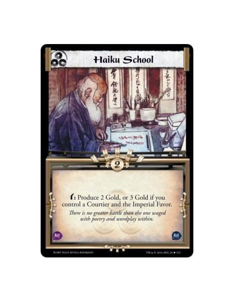 Haiku School  - w: Produce 2 Gold, or 3 Gold if you control a Courtier and the Imperial Favor.