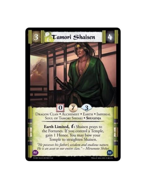 Tamori Shaisen  - Dragon Clan • Alchemist • Earth • Imperial • Soul of Tamori Shosei • ShugenjaEarth Limited, w: Shaisen prays t
