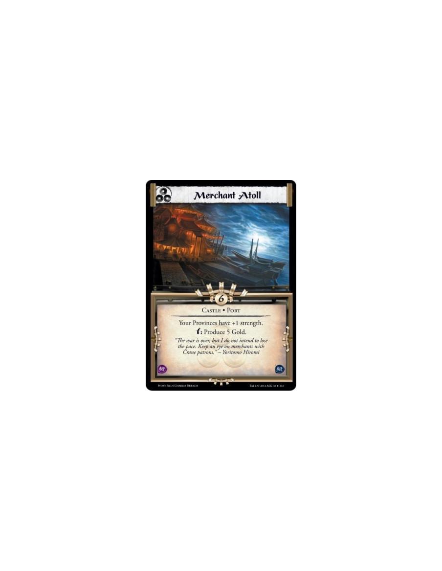 Merchant Atoll FOIL  - Castle • PortYour Provinces have +1 strength. w: Produce 5 Gold.