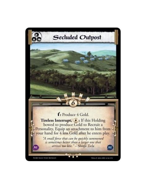 Secluded Outpost FOIL  - w: Produce 4 Gold.Tireless Interrupt, : If this Holding bowed to produce Gold to