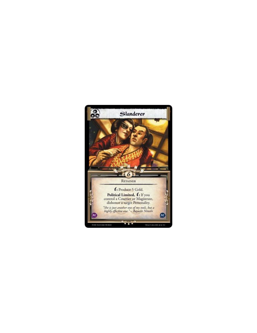 Slanderer FOIL  - Retainerw: Produce 5 Gold. Political Limited, w: If you control a Courtier or Magi