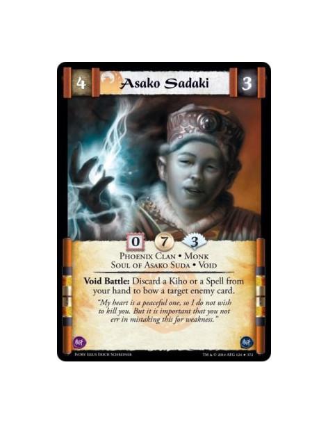 Asako Sadaki FOIL  - Monk • Phoenix Clan • Soul of Asako Suda • VoidVoid Battle: Discard a Kiho or a Spell from your hand to bow