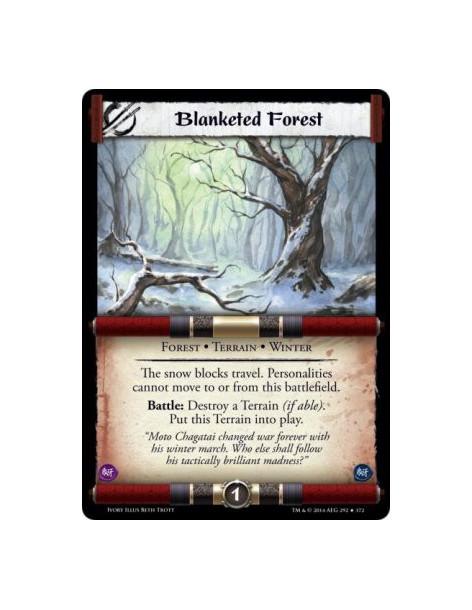 Blanketed Forest FOIL  - Forest • Terrain • Winter              The snow blocks travel. Personalities cannot move to or from thi