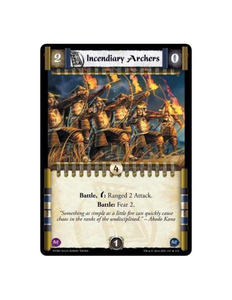 Incendiary Archers FOIL  -                     &nbsp;Battle, : Ranged 2 Attack. Battle: Fear 2.