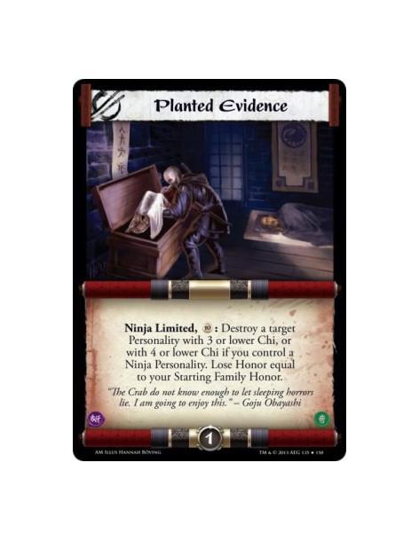 Planted Evidence  - Ninja  Ninja Limited, : Destroy a target Personality with 3 or lower Chi, or with 4 or lower Chi if you cont