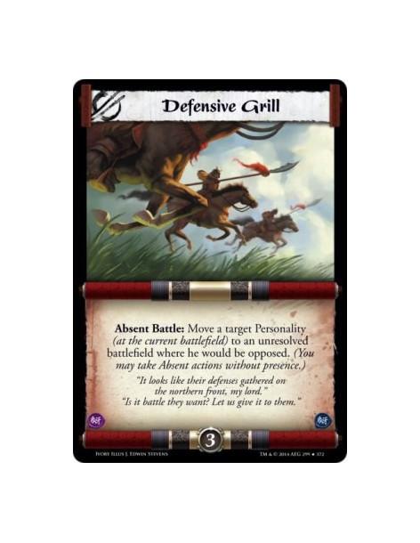 Defensive Grill FOIL  -                         Absent Battle: Move a target Personality (at the current battlefield) to an unre