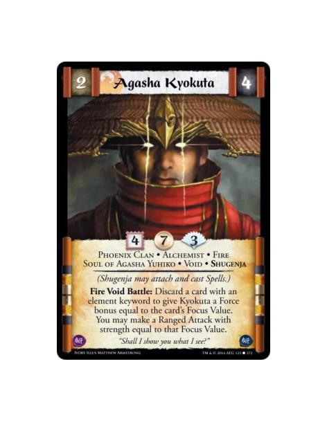 Agasha Kyokuta FOIL  - Phoenix Clan • Alchemist • Fire • Soul of Agasha Yuhiko • Void • Shugenja(Shugenja may attach and cast Sp