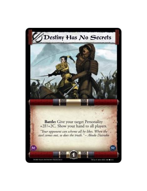Destiny Has No Secrets FOIL  -                           Battle: Give your target Personality +2F/+2C. Show your hand to all pla