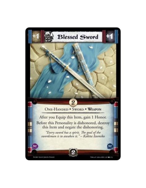 Blessed Sword FOIL  - One-Handed • Sword • Weapon                      After you Equip this Item, gain 1 Honor. Before this Pers