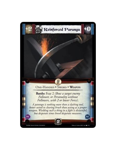 Reinforced Parangu FOIL  - Weapon • Sword • One-Handed                      Battle: Fear 2 (Bow a target enemy Follower, or Pers