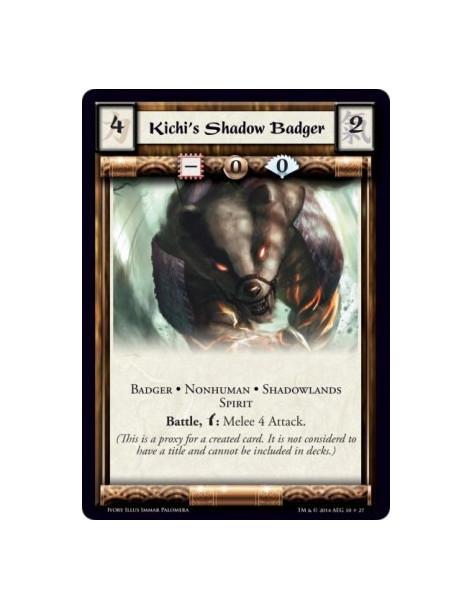 Kichi's Shadow Badger  - Badger · Nonhuman · Shadowlands · SpiritBattle, w: Melee 4 Attack.